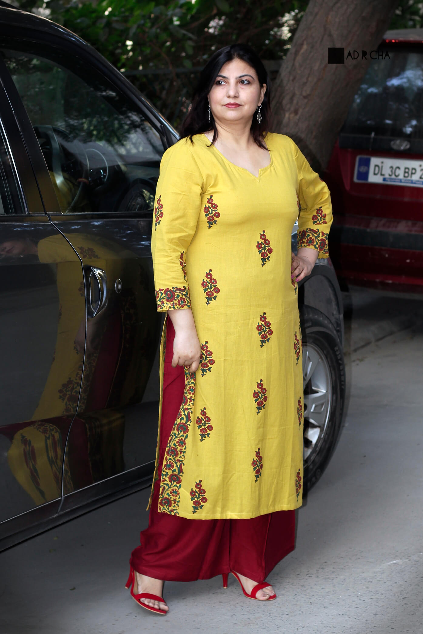 mustard kurta set