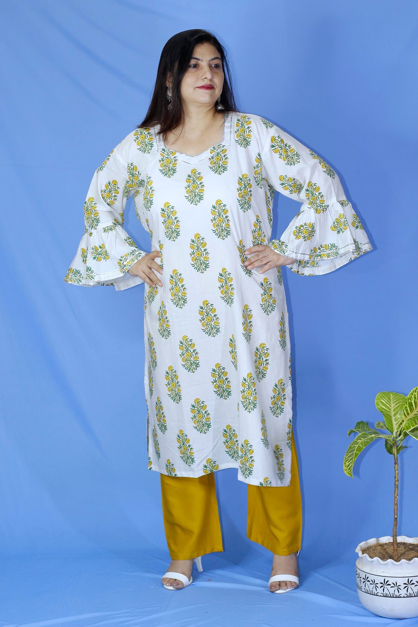 Bell Seelves Kurta For Plus Size