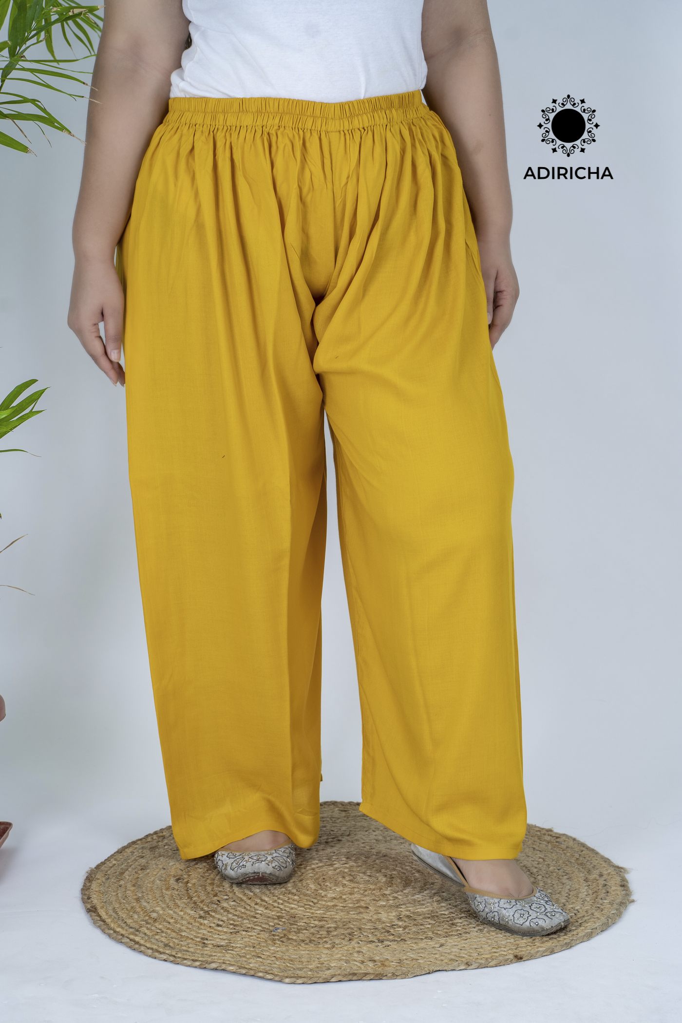 Mustard Palazzo For Plus Size