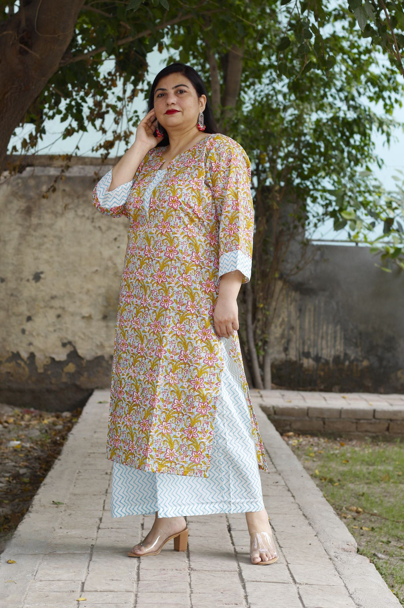 Women Indian Yellow Palazzo Kurta Set Designer Sharara Kurti Dupatta  Stitched | eBay