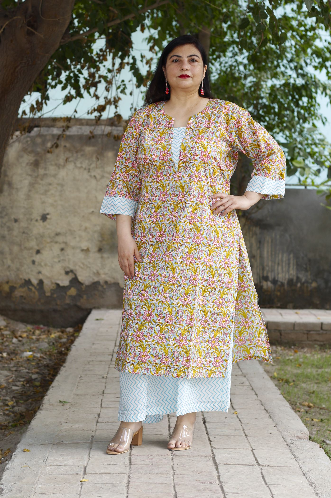 Staight kurti pant with Dupatta set casual wear branded fabric under 500 plazo  set with Dupatta new design