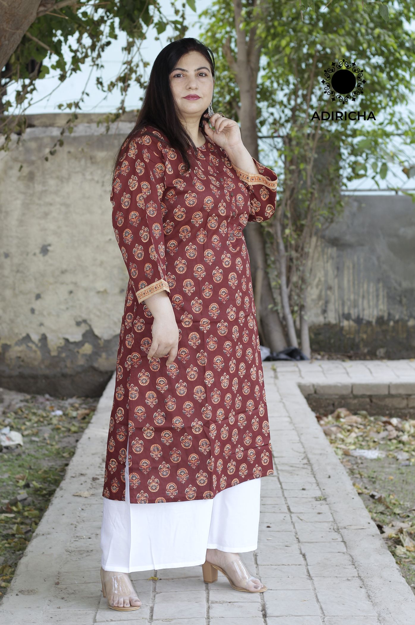 Shop Now Cotton Kurta For Plus Size ADIRICHA
