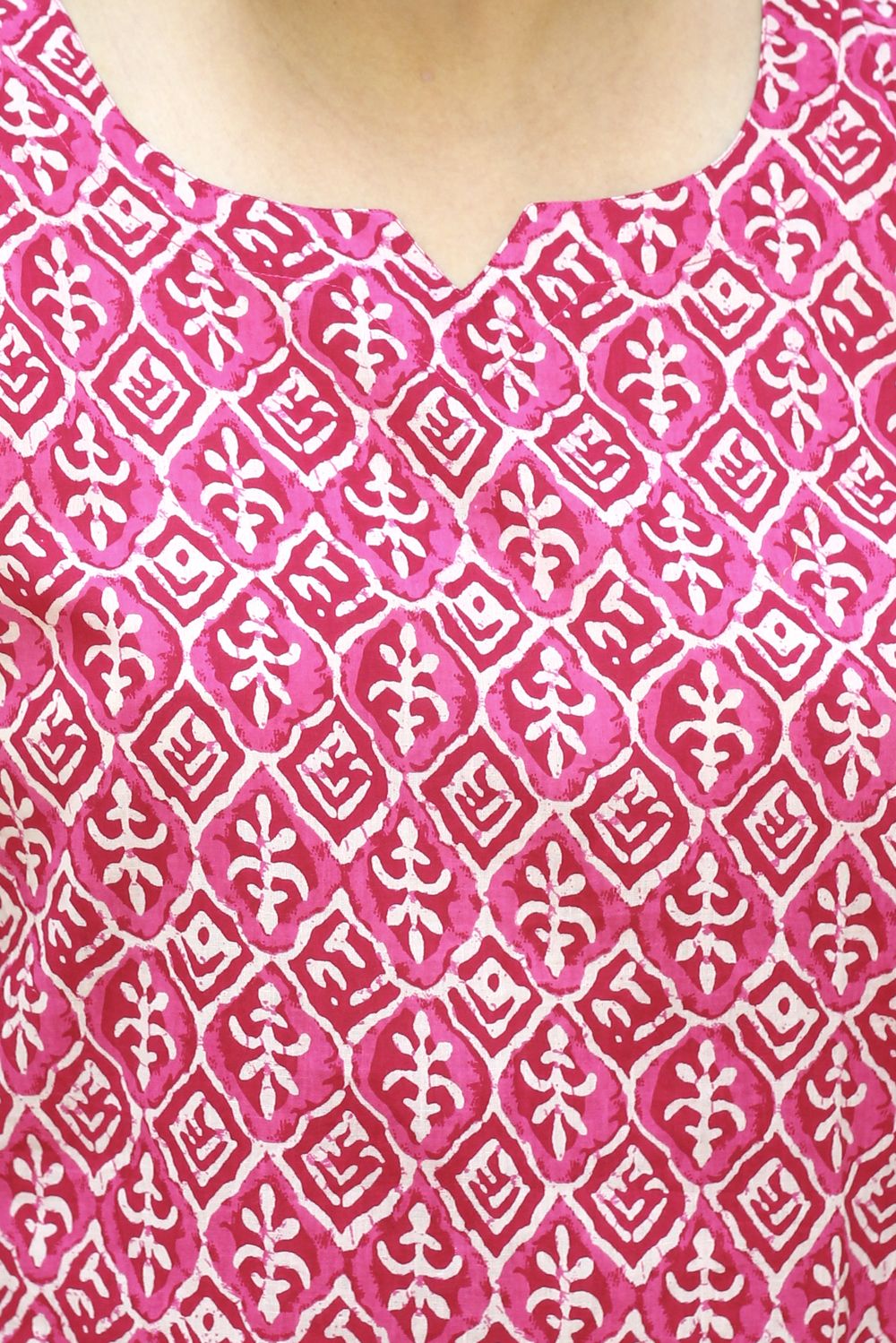 Shop Now Pink Kalamkari Print Night Wear - ADIRICHA