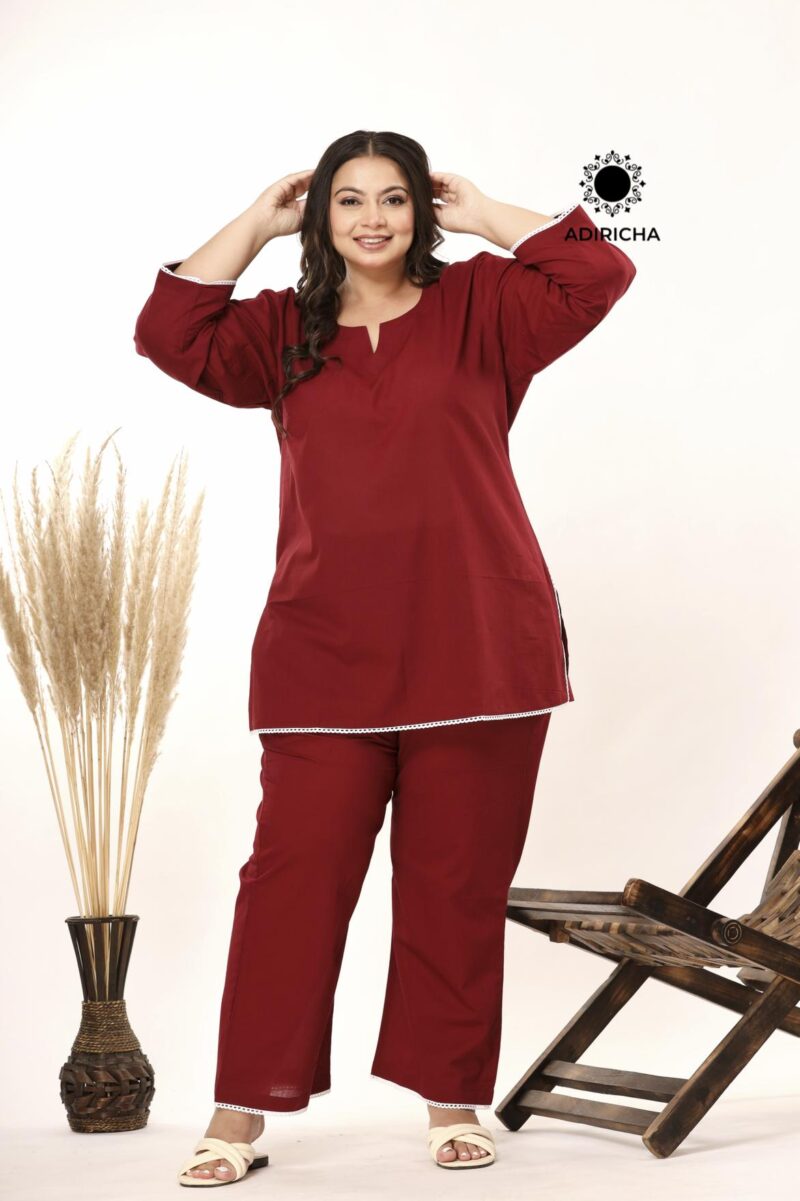 Shop Now Plus Size Black & Maroon Night Wear Combo » 𝗔𝗗𝗜𝗥𝗜𝗖𝗛𝗔