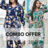 Blue Green Floral Co-Ord Sets Combo