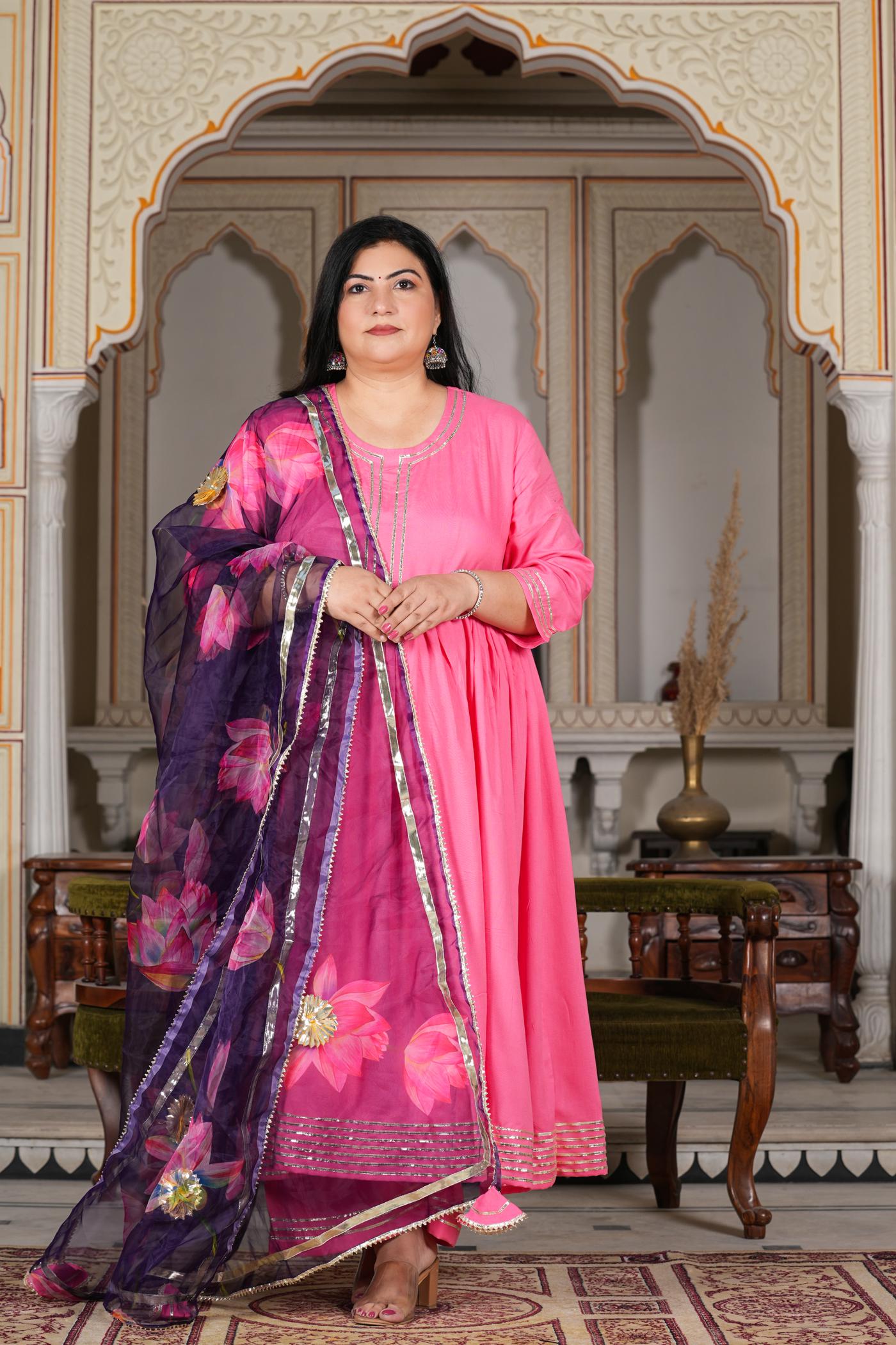 Safia Pink Gul Dress