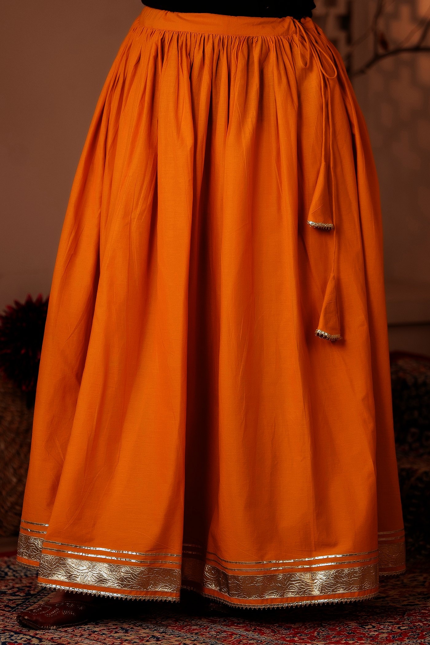 Maroon skirt and yellow top 2025